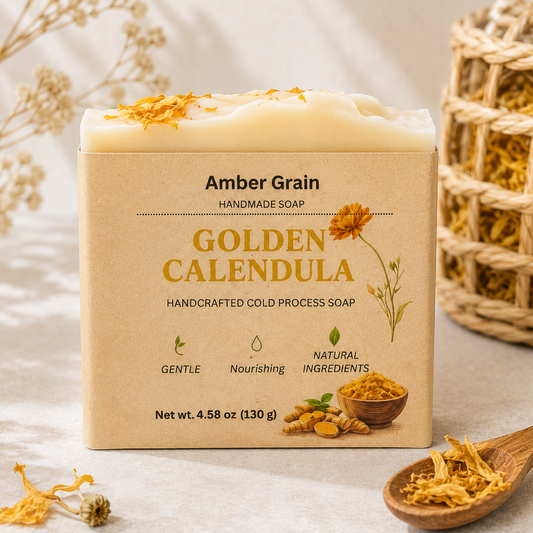 Golden Calendula- Nourishing Botanical Tallow Soap